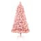 7ft. Pre-Lit Holiday Pink Cashmere Artificial Christmas Tree, White LED Lights
